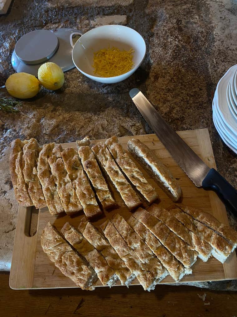 bread on cutting board
